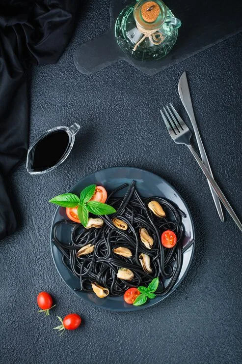 Dumpling platter with three dipping sauces